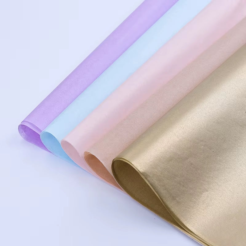 20Pcs Tissue Paper 70*50CM Craft Paper Floral Wrapping Scrapbooking Paper Gift Decorative Flower Paper Home Decoration Party